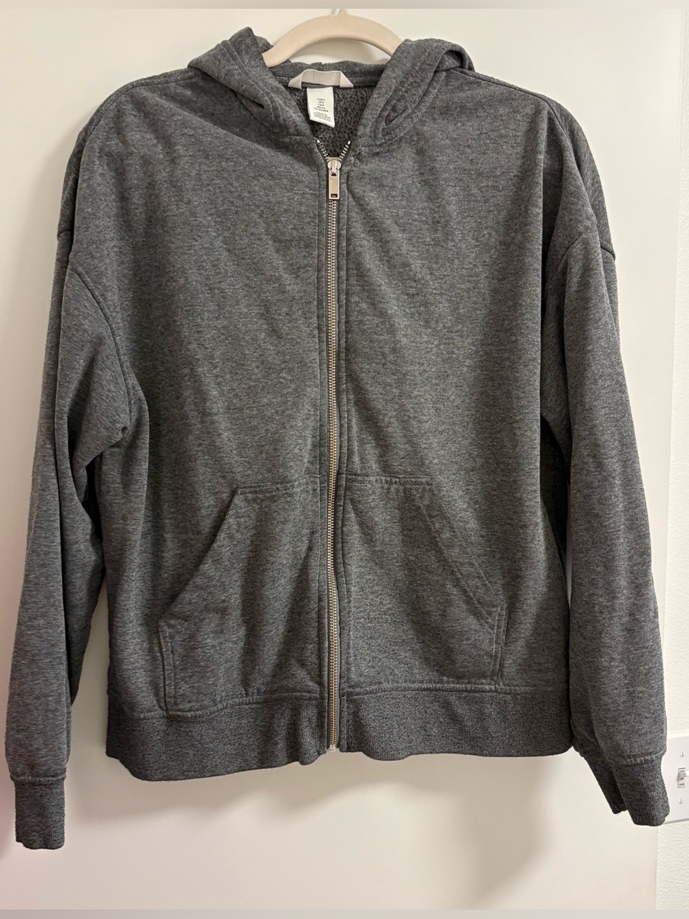 H&M Women's Full-Zip Hooded Sweatshirt - Gray